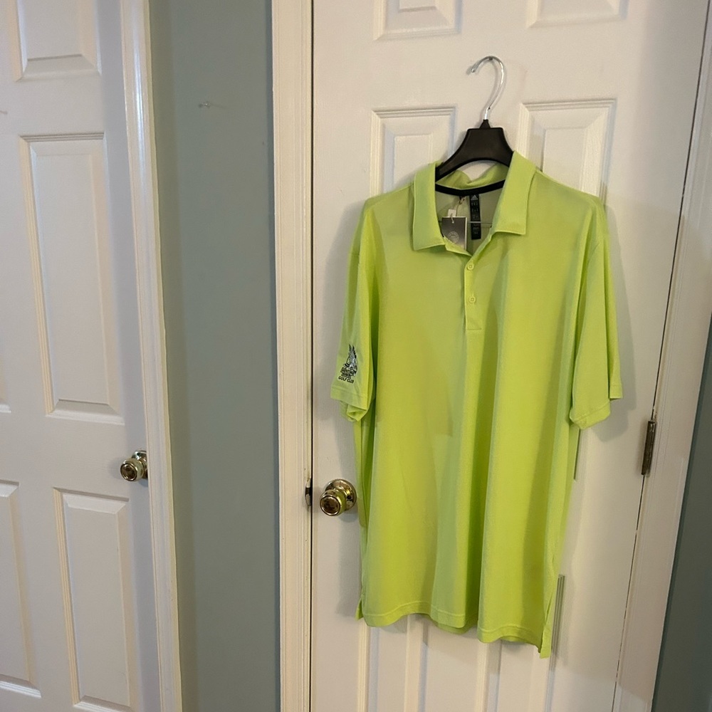 Adidas heat rdy green polo